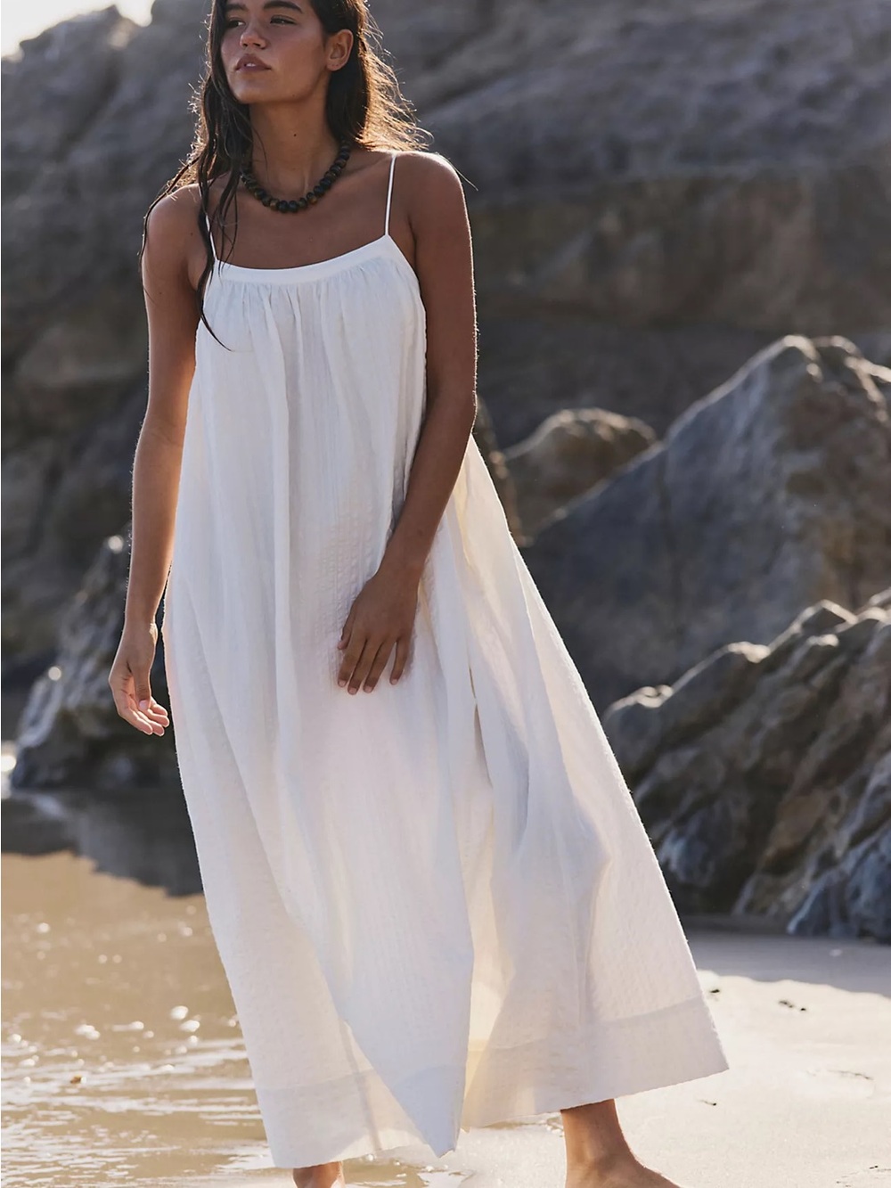 Marisol Textured Cotton Maxi Dress